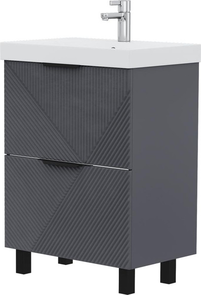 Тумба с умывальником Volna Geometry 60.2Y 9696 + Lake 60