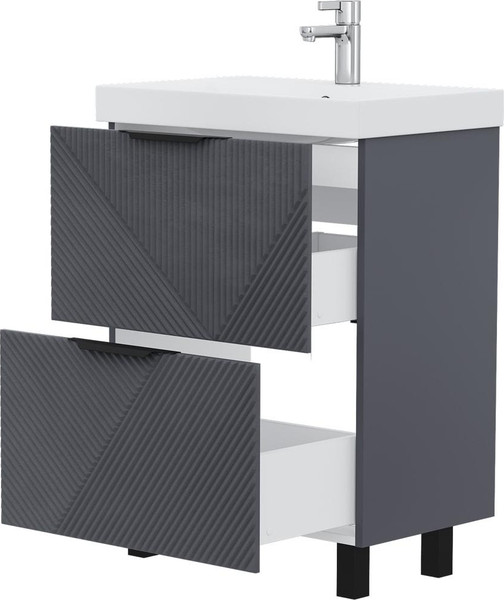 Тумба с умывальником Volna Geometry 60.2Y 9696 + Lake 60