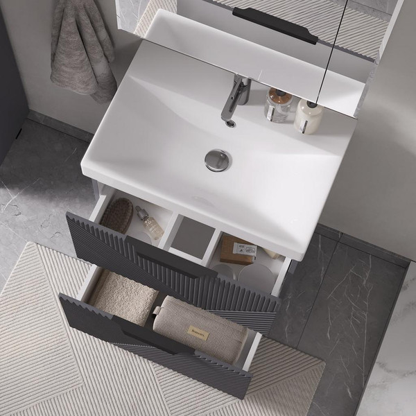 Тумба с умывальником Volna Geometry 60.2Y 9696 + Lake 60