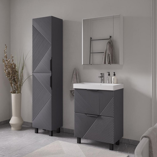 Тумба с умывальником Volna Geometry 60.2Y 9696 + Lake 60