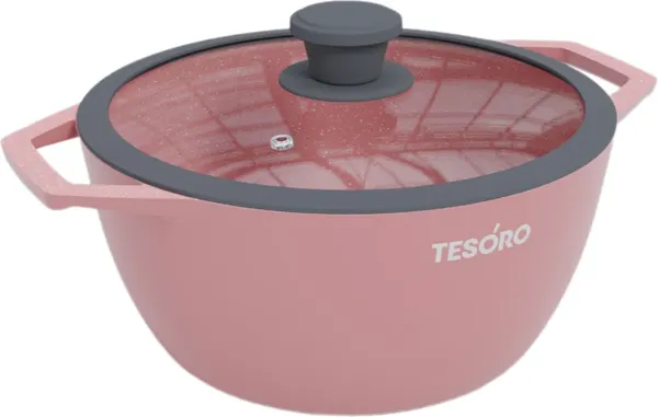 Кастрюля Tesoro Florence Induction Total Pink TF6630tpi - фото