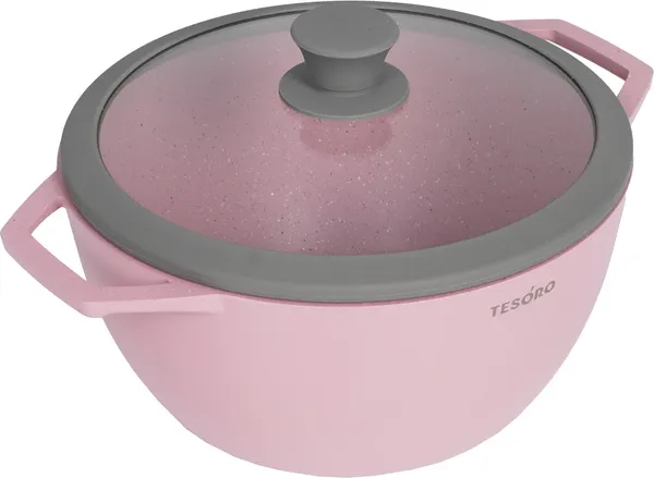 Кастрюля Tesoro Florence Induction Total Pink TF6640tpi - фото