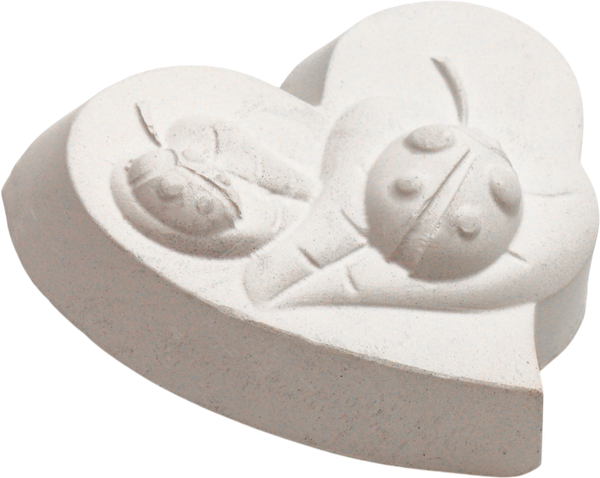 Минеральный камень для птиц Пижон Сердце с углем - фото