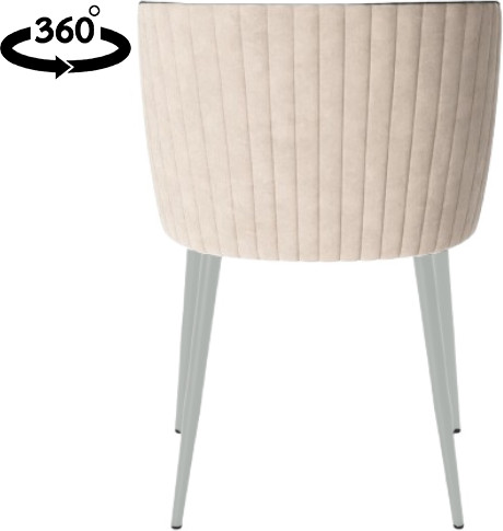 Стул Табурет Милано поворотный (бренди 03/кант черный/каркас белый)