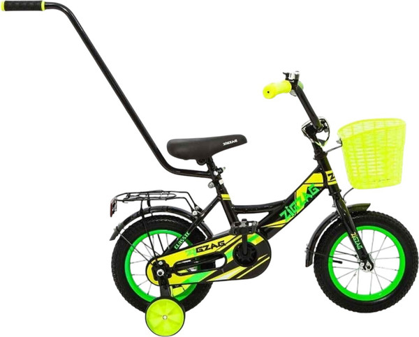 Детский велосипед с ручкой ZigZag Classic 12 / ZG-1201 - фото