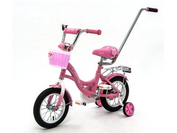Детский велосипед с ручкой ZigZag Girl 12 / ZG-1224