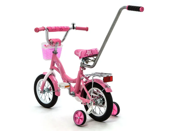 Детский велосипед с ручкой ZigZag Girl 12 / ZG-1224
