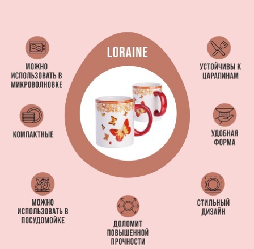 Кружка Loraine Романтика / 30782