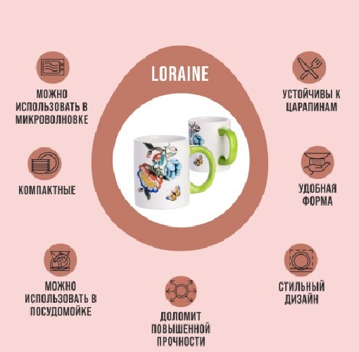 Кружка Loraine Летний букет / 30799