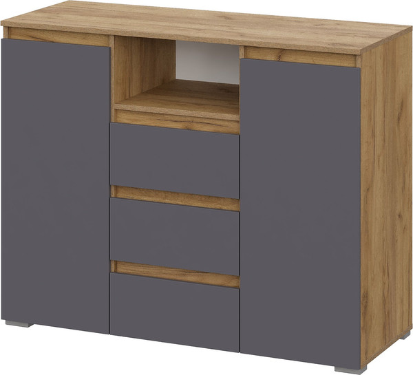 Тумба Тащи в дом Люмо КМ 01 (дуб крафт золото/серый) - фото