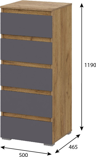 Комод Тащи в дом Люмо КМ 03 5 ящиков