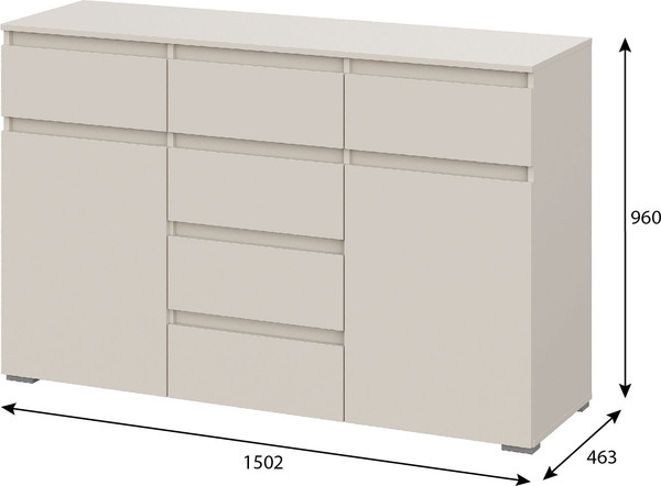 Тумба Тащи в дом Люмо КМ 05 6 ящиков (кашемир)