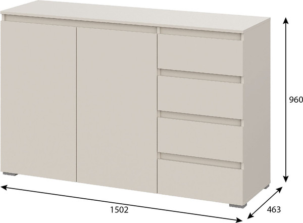 Тумба Тащи в дом Люмо КМ 06 4 фасада справа (кашемир)