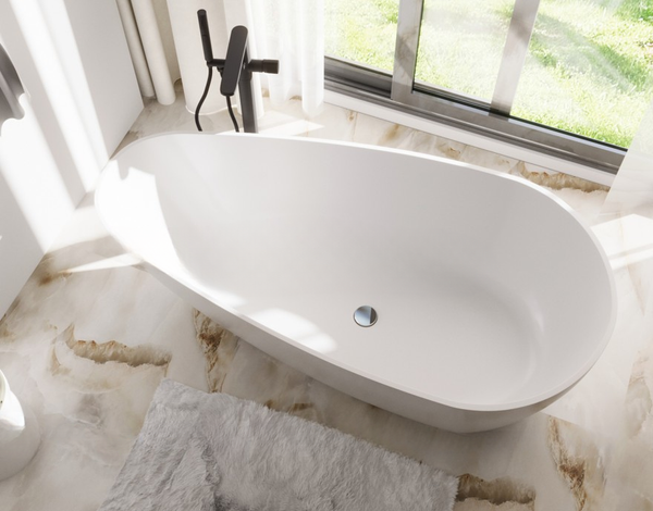 Ванна из искусственного мрамора Эстет Альба 163.5x81 / ФР-00018169