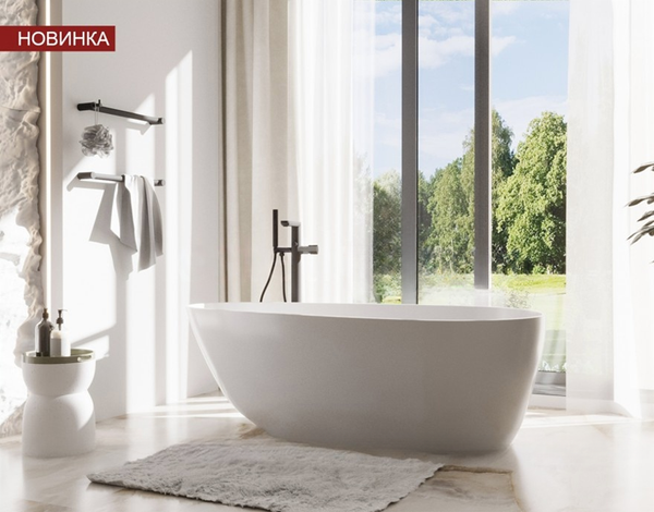 Ванна из искусственного мрамора Эстет Альба 163.5x81 / ФР-00018169