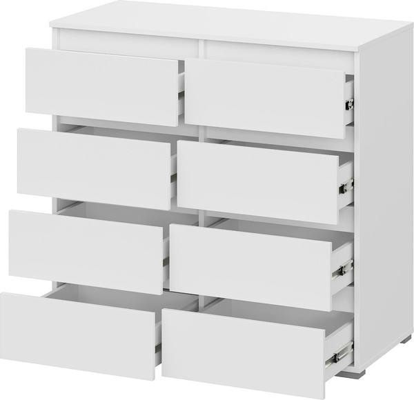 Комод Тащи в дом Люмо КМ 04 8 ящиков (белый/белый)