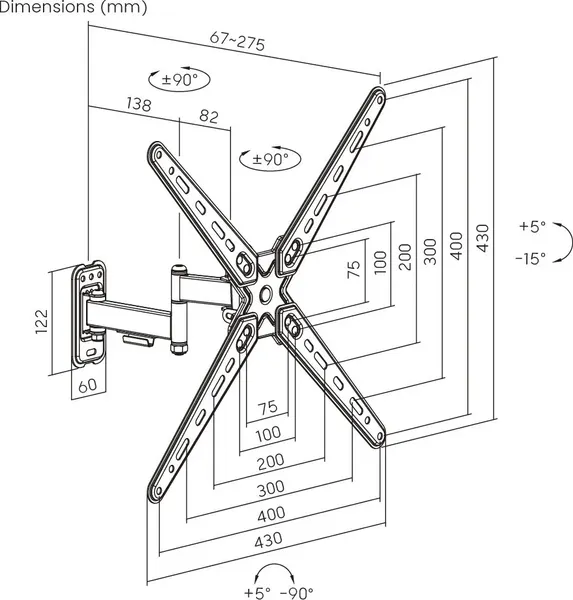 Кронштейн для телевизора Roome LDA40-442-R