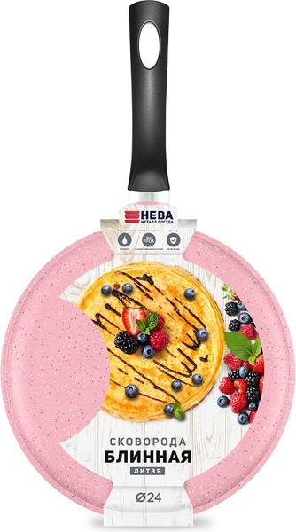 Блинная сковорода Нева Металл Посуда 6224pin