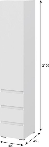 Шкаф-пенал Тащи в дом Люмо с ящиками ПН 03