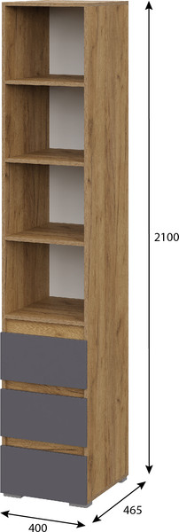 Стеллаж Тащи в дом Люмо открытый с ящиками ПН 02