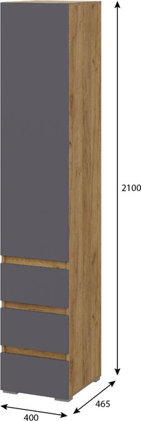 Шкаф-пенал Тащи в дом Люмо с ящиками ПН 03