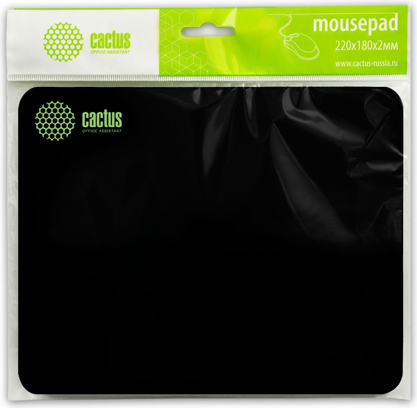 Коврик для мыши Cactus Black CS-MPC-P01XS