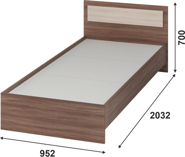 Односпальная кровать Тащи в дом Гармония КР603 90х200