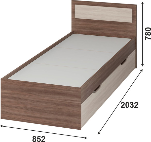 Односпальная кровать Тащи в дом Гармония КР607 80х200