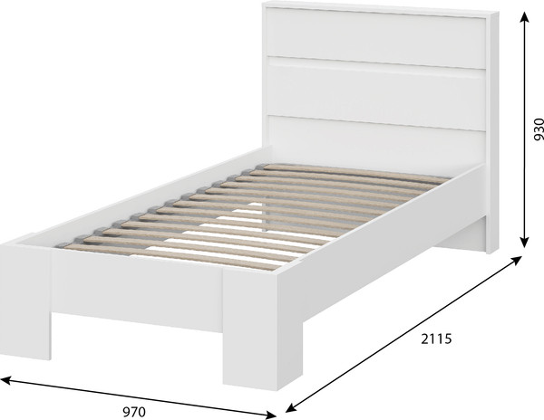 Односпальная кровать Тащи в дом Люмо КР 01 970х928х2114