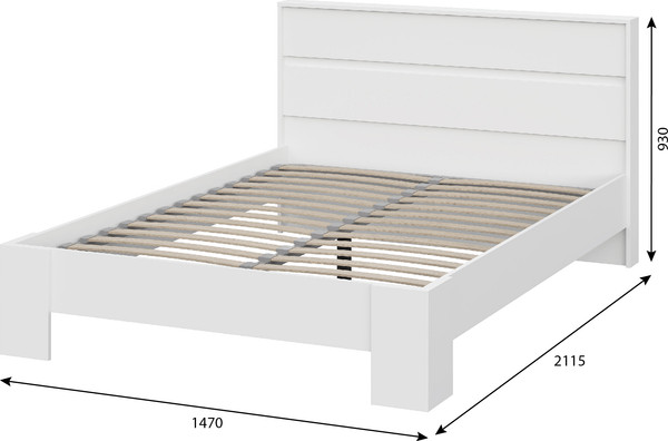 Полуторная кровать Тащи в дом Люмо КР 02 1470х928х2114