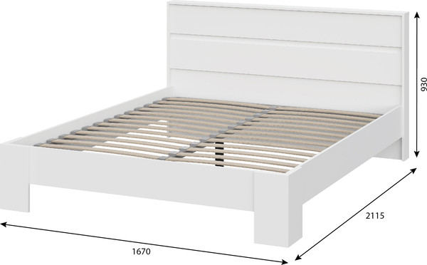 Двуспальная кровать Тащи в дом Люмо КР 03 1670х928х2114