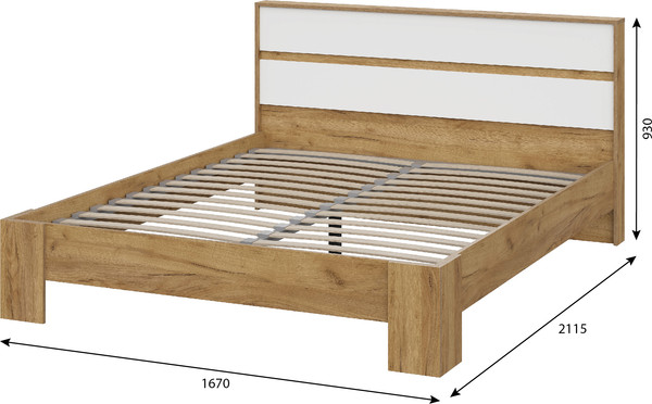 Двуспальная кровать Тащи в дом Люмо КР 03 1670х928х2114