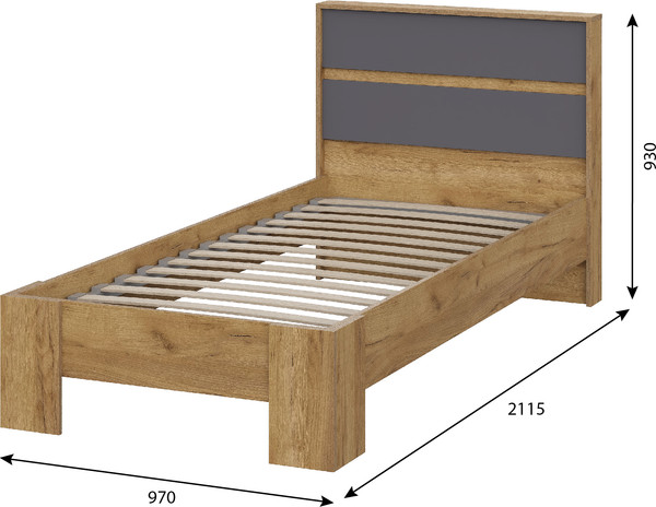 Односпальная кровать Тащи в дом Люмо КР 01 970х928х2114