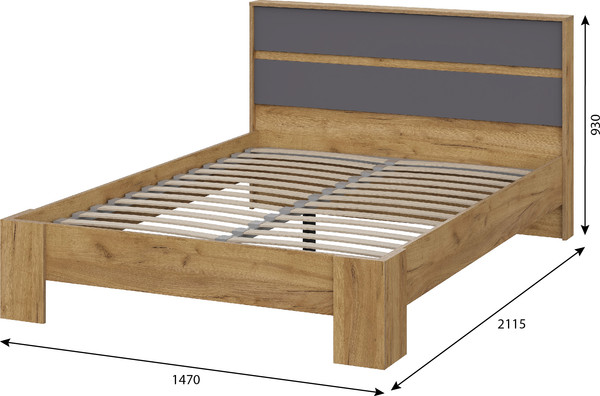 Полуторная кровать Тащи в дом Люмо КР 02 1470х928х2114
