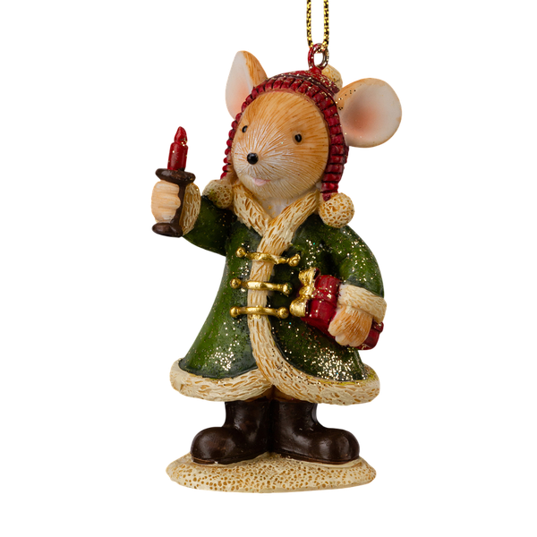 Елочная игрушка Erich Krause Decor. Мышонок в шубе / 64572 - фото