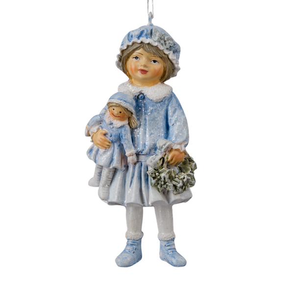 Елочная игрушка Erich Krause Decor. Девочка с куклой лапландия / 64546 - фото