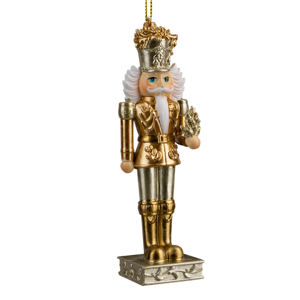 Елочная игрушка Erich Krause Decor. Щелкунчик в мундире золотой / 64507 - фото