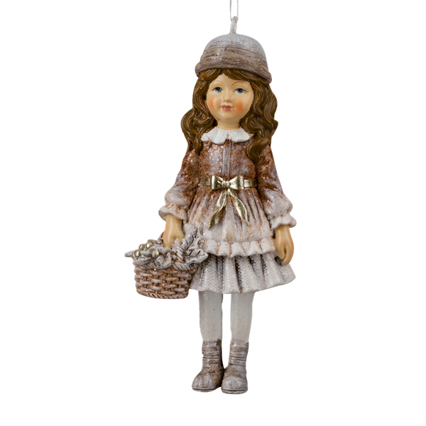Елочная игрушка Erich Krause Decor. Девочка с корзиной / 64552 - фото