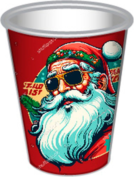 Набор бумажных стаканов Лекс Chrstma - фото
