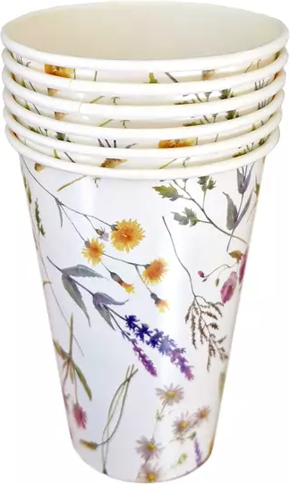 Набор бумажных стаканов Лекс Гербарий - фото