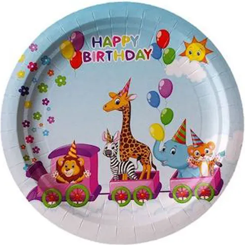 Набор одноразовых тарелок Лекс Зоопарк - фото