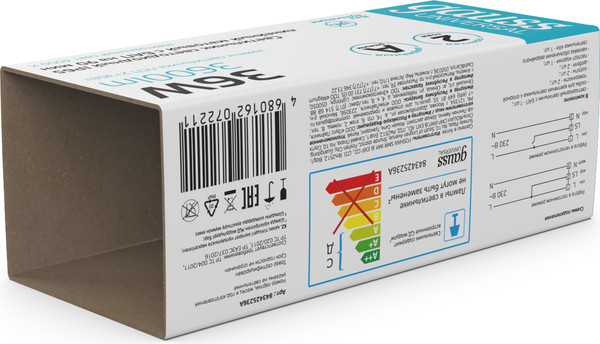 Светильник линейный Gauss Universal IP65 1205x60x56мм 36Вт 3600lm 4000К / 843425236A