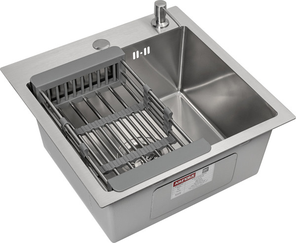 Мойка кухонная Arfeka ECO AR 45x45 N+CL AR+DS AR