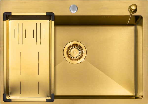 Мойка кухонная Arfeka ECO AR 70x50+CL AR G+DS AR - фото