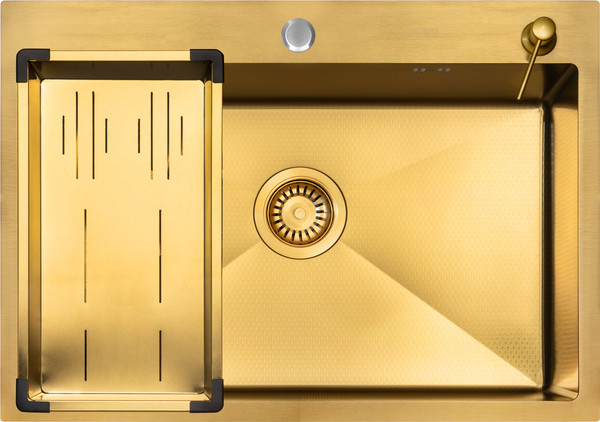 Мойка кухонная Arfeka ECO AR 70x50+CL AR G+DS AR - фото