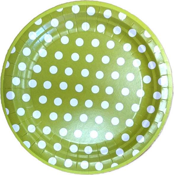 Набор одноразовых тарелок Лекс Горошек - фото