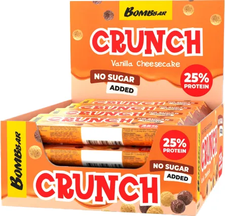 Набор протеиновых батончиков Bombbar Кранч Ваниль Чизкейк - фото