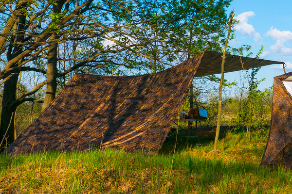 Тент Берег 3х3м с разделкой дымохода 90мм