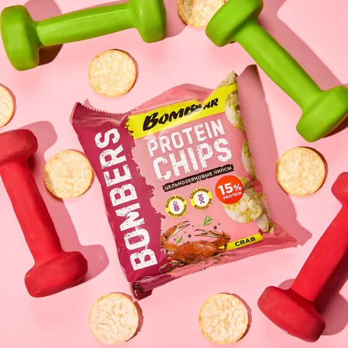 Протеиновые чипсы Bombbar Краб