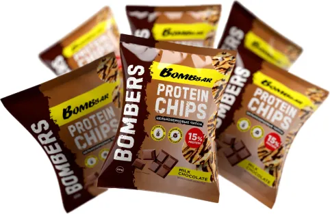 Протеиновые чипсы Bombbar Молочный шоколад - фото